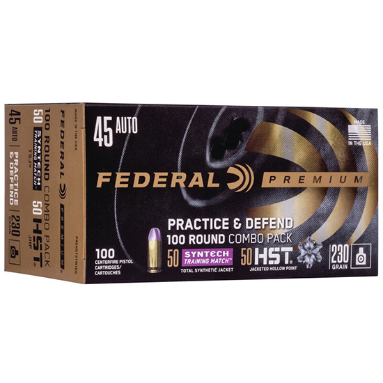 FED PREMIUM 45ACP 230GR PRACTICE DEFEND 100/5 - Sale